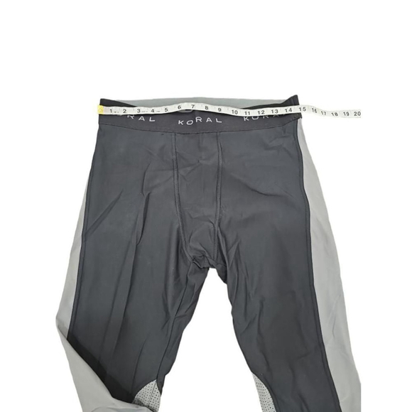 Men's Koral Black and Gray Compression Tights - Size L - Picture 5 of 9